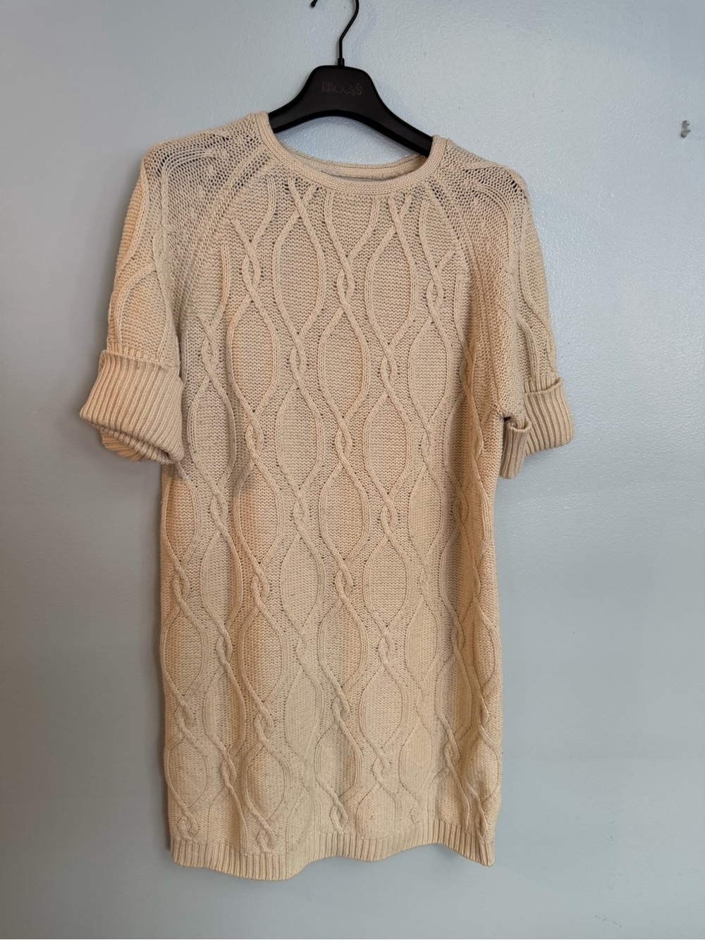 Merona Cream Cable-Knit Short Sleeve Sweater